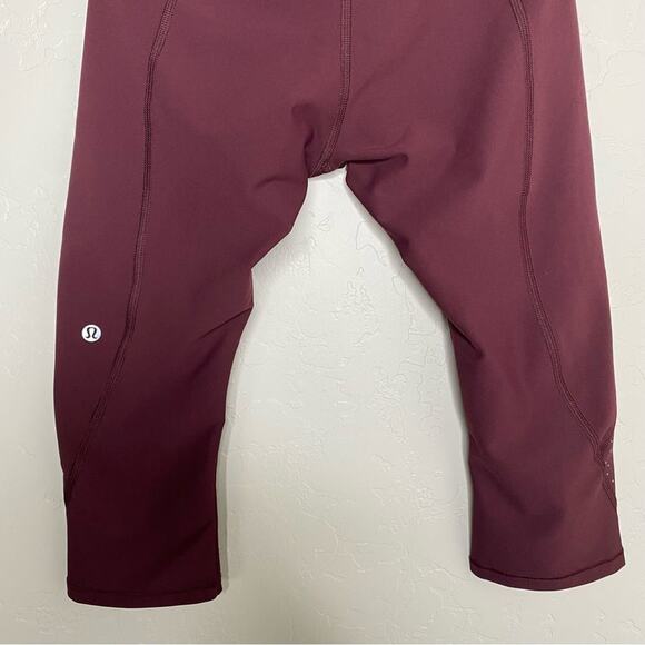 Lululemon Bordeaux Drama Tight Stuff Crop 15" 6 - Picture 7 of 10